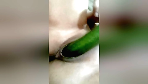 Indian solo girl is getting her pussy wet with cum