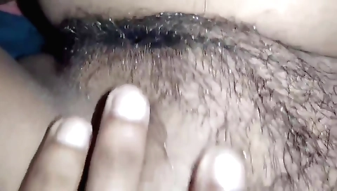 Horny amateur brunette gets fucked in her hairy pussy