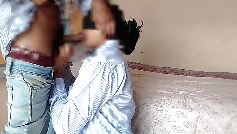 Hot indian amateur brunette gets fucked by her friend