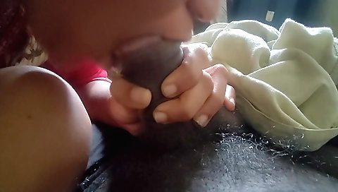 Blonde girl with a sexy body is getting a facial in the bedroom