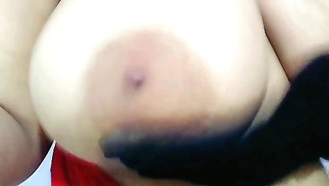 Indian woman enjoys some real sex with naked boobs on the bed