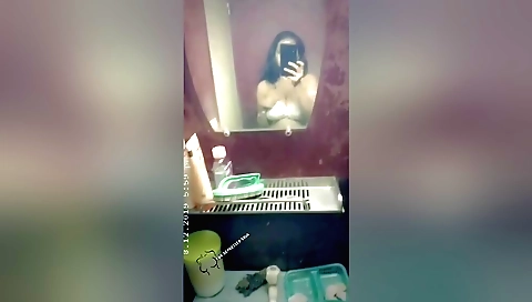Indian busty brunette in hot solo video video clip