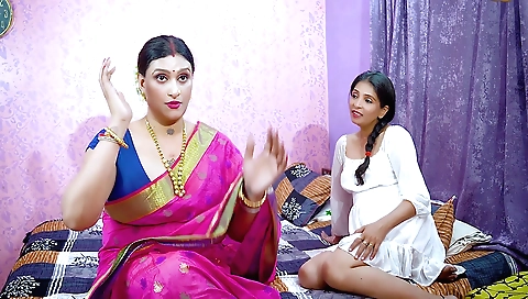 Indian brunette sister gets fucked in the same group sex