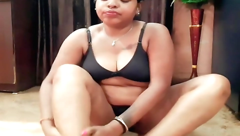 Sexy housewife shows 18 in sexy black dress and sexy socks