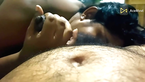 A brunette in short cut pants gets her pussy fucked hard