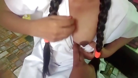 Indian amateur brunette is penetrated by her lover