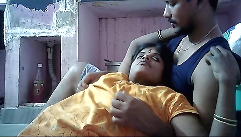 Slutty Indian woman is licking lover and touching it