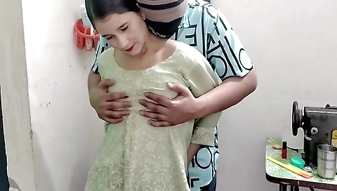 Indian woman with a small tits and a big ass is fucking