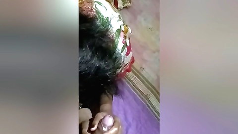 Indian amateur brunette making out with her boyfriend