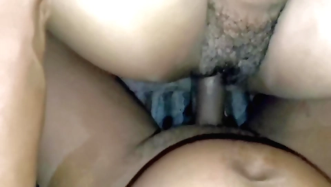 Indian girl gets creampie in her pussy and a hairy pussy