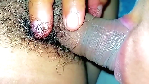 Indian hairy girl with big hairy pussy and hairy cock