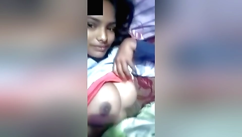 Indian babe shows her feet in her sexy underwear on webcam