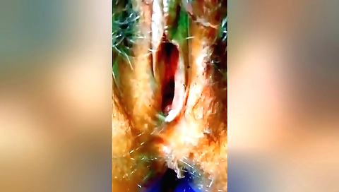 Indian solo sex girl with hairy pussy in solo clip