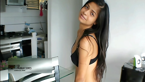 Busty brunette gets fucked in her tight booty by a rich man