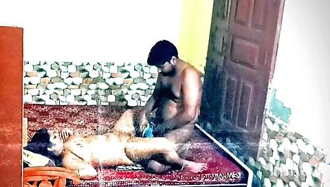 Busty indian brunette is getting fucked hard in her pussy