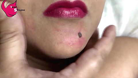 Indian girl with a hairy pussy gets licked and pounded