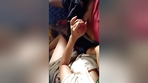 Indian milf gives blowjob and then gives a hardcore handjob