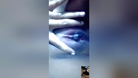 Busty indian hottie chats to her partner with a phone call