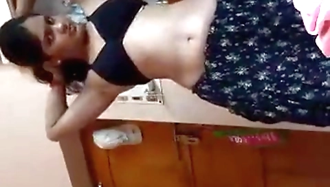 Big tits brunette amateur fingering in front of webcam
