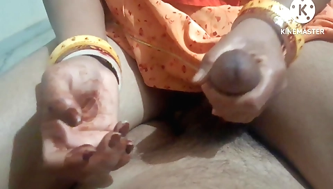 Indian wife is making my husband horny with blowjob