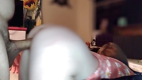A hot girl masturbating and sucking my cock on webcam video