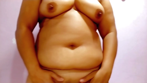 Busty indian babe shows off her big boobs and face