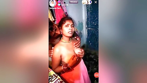 Sexy amateur brunette teen shows off her body on webcam