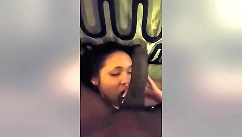 A brunette girl is playing with her boyfriend in a hd scene