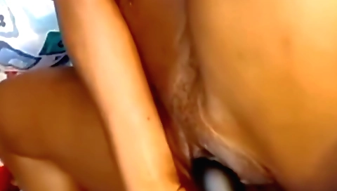 Indian naked amateur milf fucks her ass with big toy