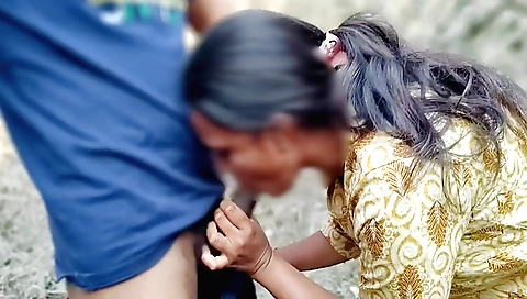 Indian teen with a nice ass is getting fucked outdoors