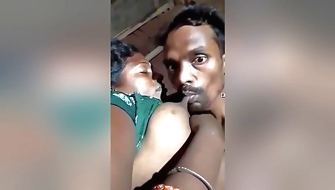 Indian wife has sex with her horny husband in the rural life