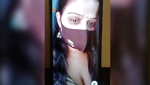 Big boobs brunette plays with her pussy in a solo video