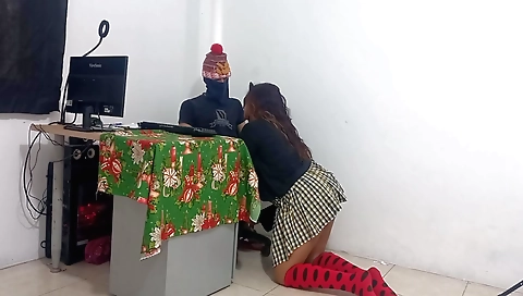 Horny indian girl with sexy stockings riding a dick