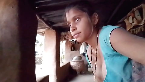 Sexy indian girl with big booty penetrated by a guy