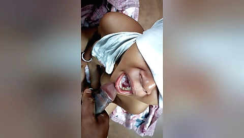 Indian girl loves deepthroat but this is what she can handle