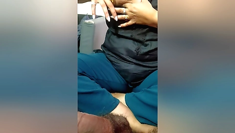 Indian stepmom jerks off and gets a hard fuck from her stepbro