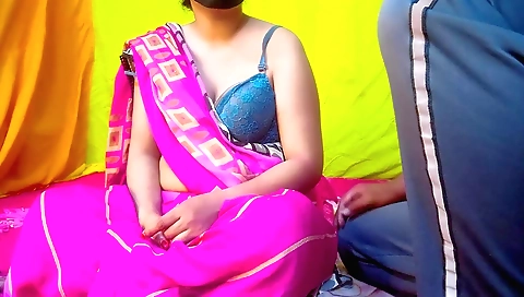 Indian mom sucks and fingered her stepson on the bed